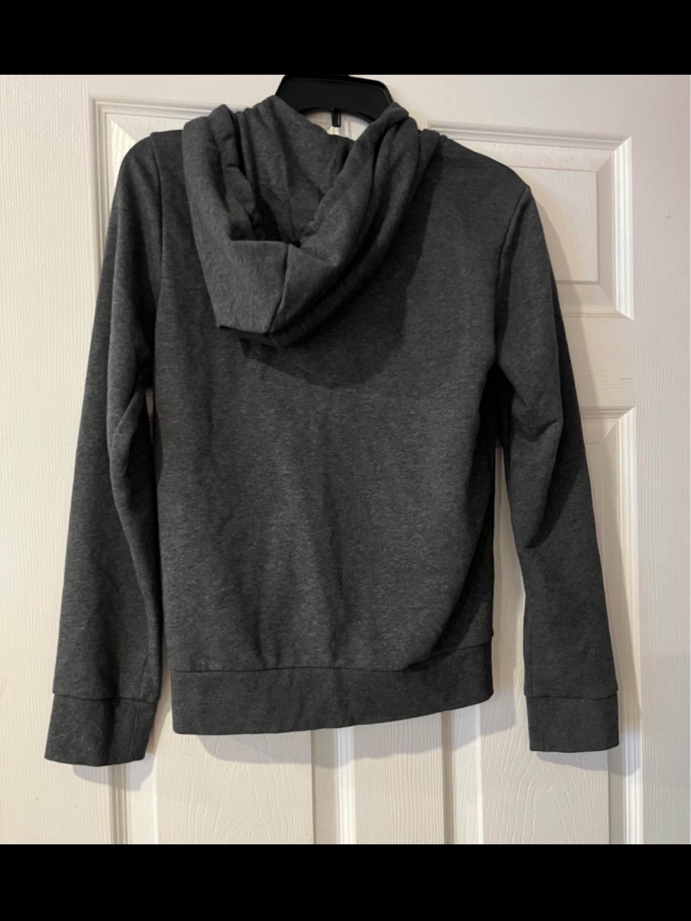 adidas Dark Gray Zip Hoodie with Subtle Heather - Picture 4 of 4